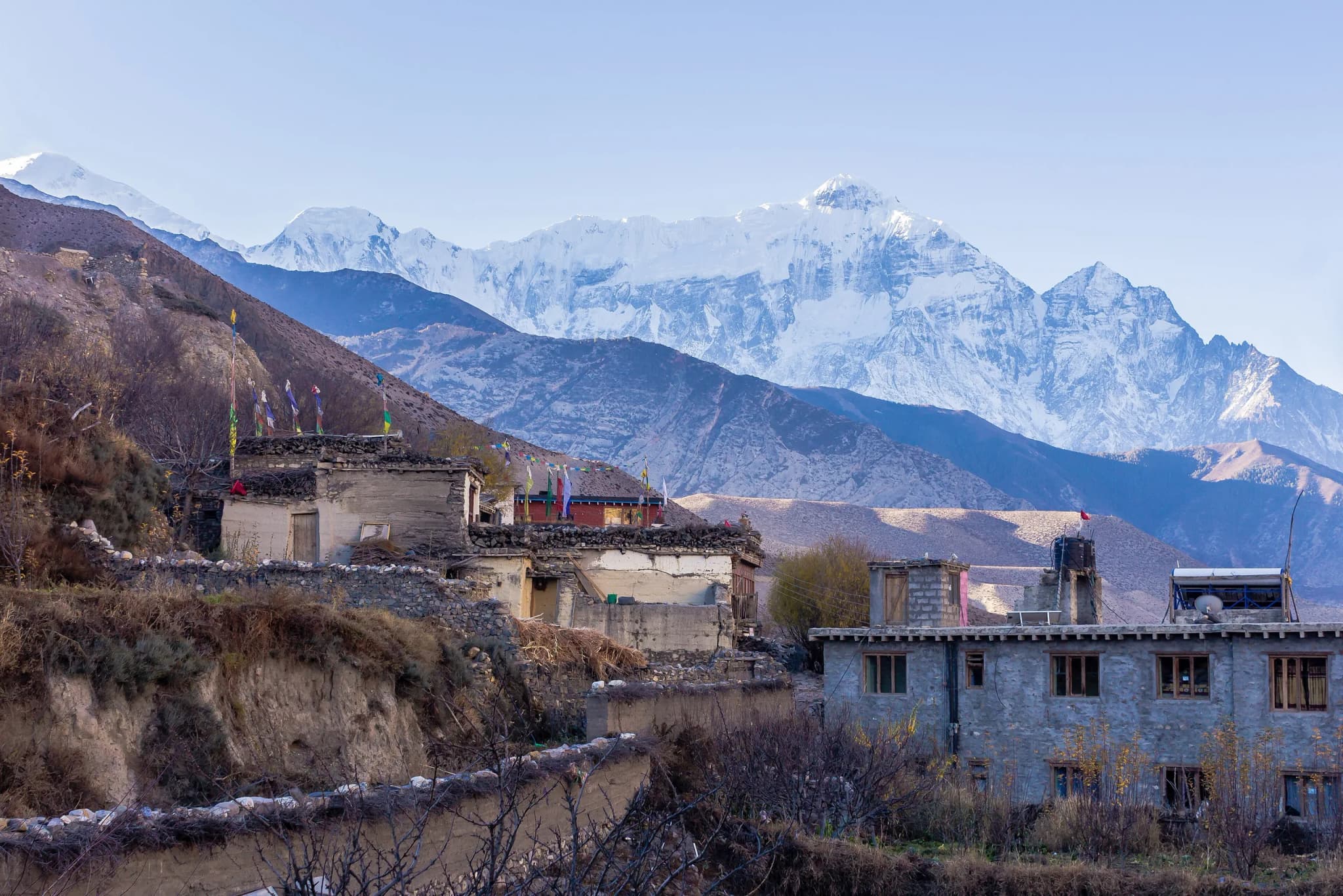 The walled city of Lo Manthang in Upper Mustang